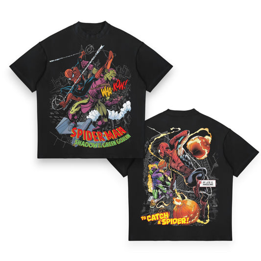 SPIDERMAN VS GREEN GOBLIN HEAVYWEIGHT TEE