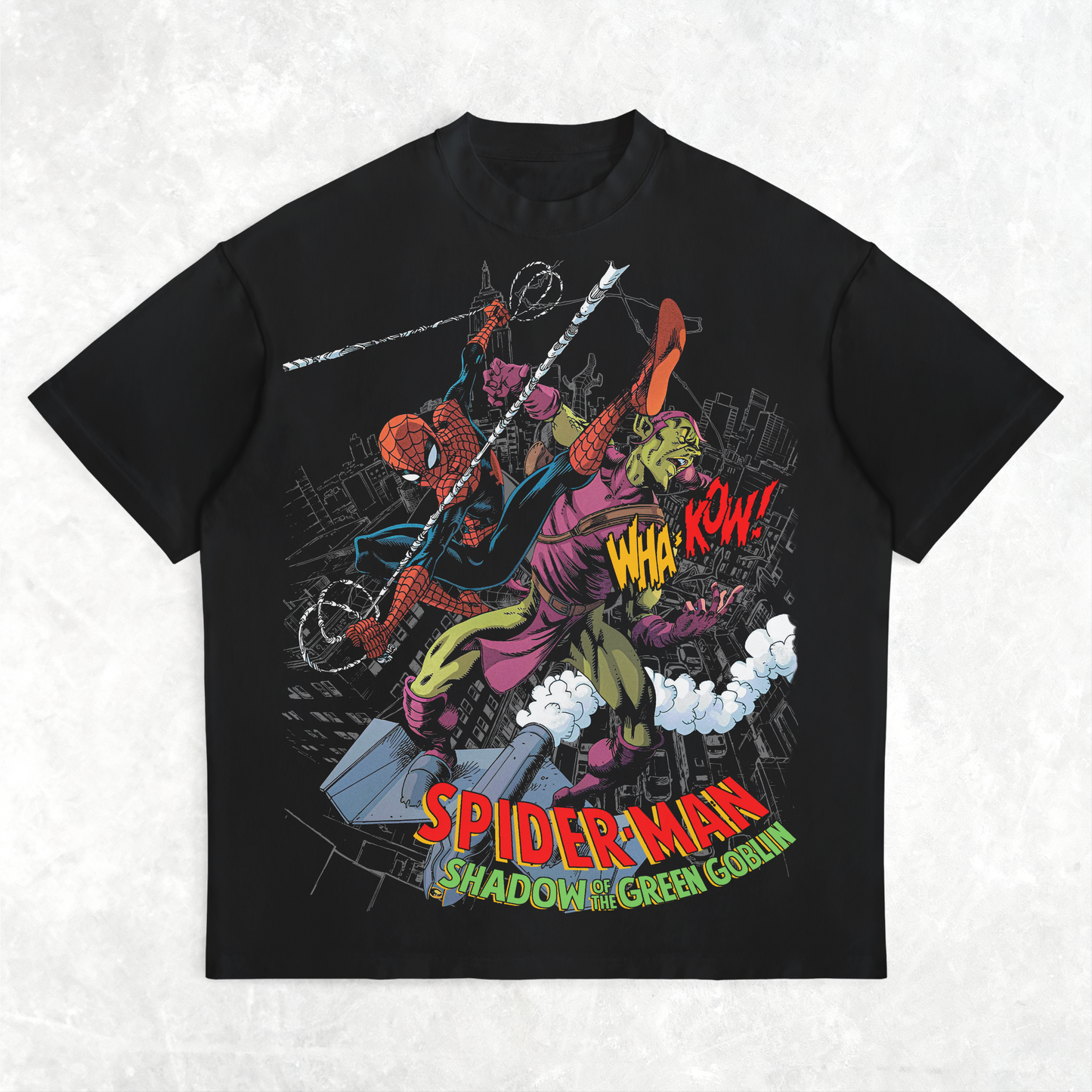 SPIDERMAN VS GREEN GOBLIN HEAVYWEIGHT TEE